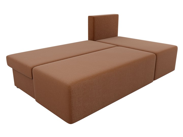 Угловой раскладной диван Поло, Коричневый (рогожка) в Магадане - изображение 4