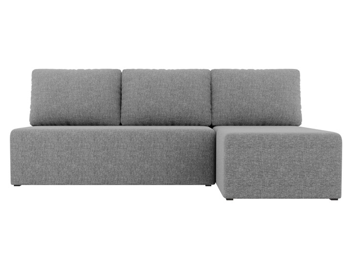 Угловой раскладной диван Поло, Серый (рогожка) в Магадане - изображение 1