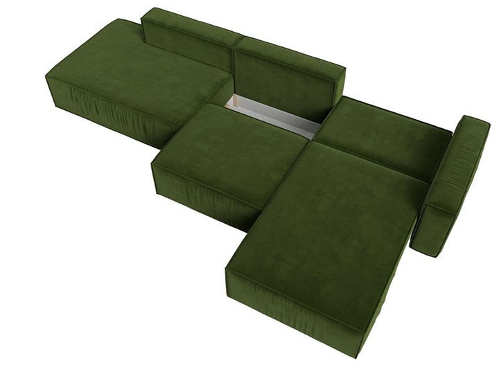 Угловой диван Прага Модерн лонг, Зеленый (микровельвет) в Магадане - изображение 1