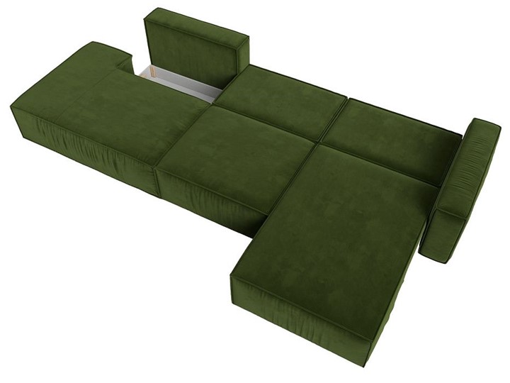 Угловой диван Прага Модерн лонг, Зеленый (микровельвет) в Магадане - изображение 2