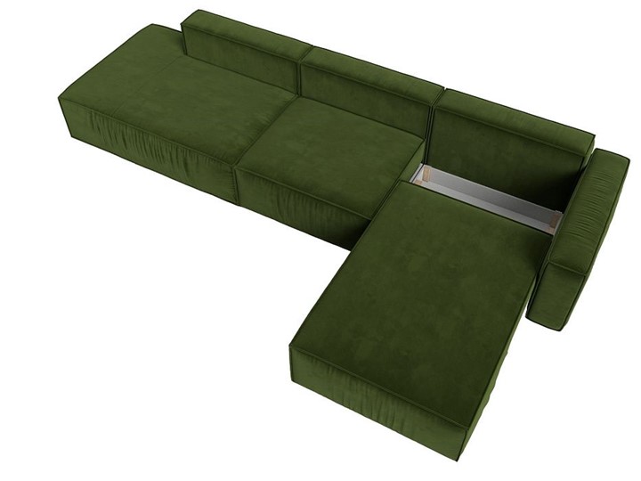 Угловой диван Прага Модерн лонг, Зеленый (микровельвет) в Магадане - изображение 6