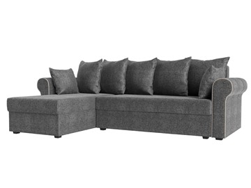 Угловой диван с оттоманкой Рейн, Серый/Бежевый (рогожка) в Магадане