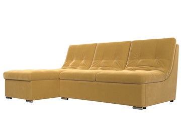 Угловой диван Релакс, желтый (микровельвет) в Магадане