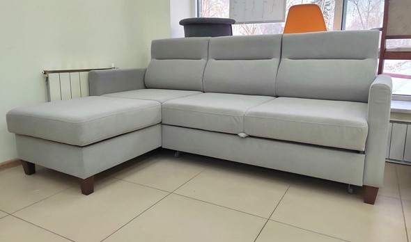 Угловой диван Марсель Luma 13 серый велюр в Магадане - изображение