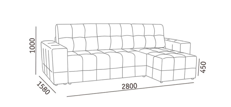 Угловой диван с оттоманкой Реал ДУ в Магадане - изображение 5