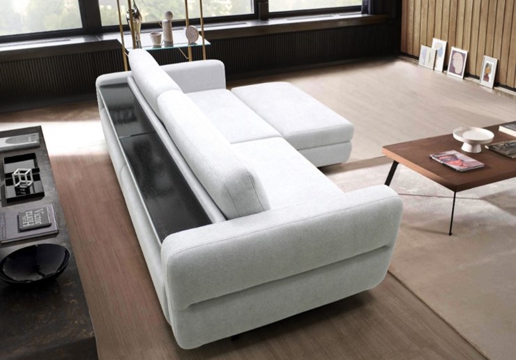 Угловой диван с пуфом Марко (м6,1+м3д+м3ящ+м6,1+м13) в Магадане - изображение 6