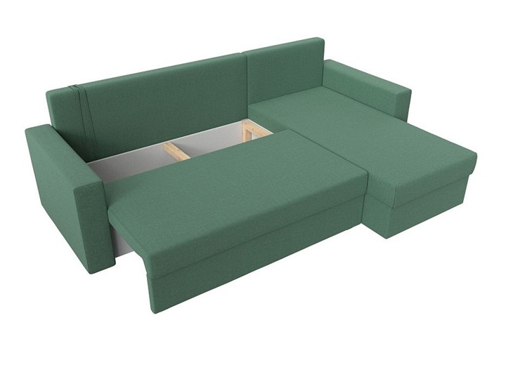 Угловой диван Траумберг Лайт, Амур зеленый (Рогожка) в Магадане - изображение 1