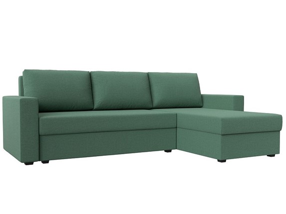 Угловой диван Траумберг Лайт, Амур зеленый (Рогожка) в Магадане - изображение