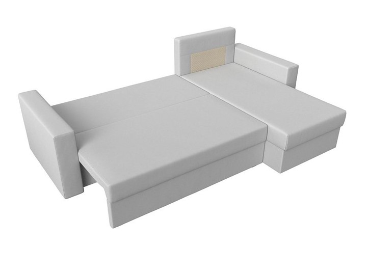 Угловой раскладной диван Траумберг Лайт, Белый (Экокожа) в Магадане - изображение 2
