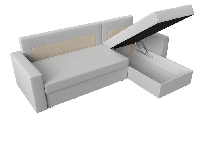 Угловой раскладной диван Траумберг Лайт, Белый (Экокожа) в Магадане - изображение 3