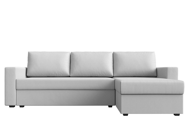 Угловой раскладной диван Траумберг Лайт, Белый (Экокожа) в Магадане - изображение 5