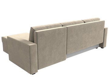 Угловой диван с оттоманкой Траумберг Лайт, Бежевый (микровельвет) в Магадане - предосмотр 4