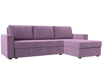 Угловой диван с оттоманкой Траумберг Лайт, Сиреневый (микровельвет) в Магадане - предосмотр