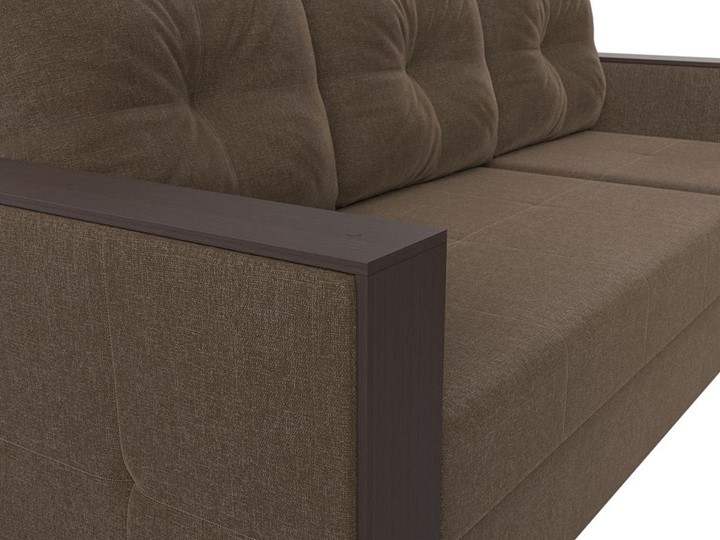 Угловой раскладной диван Валенсия Лайт, Коричневый (Рогожка) в Магадане - изображение 7