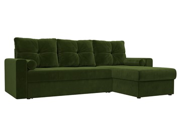 Угловой раскладной диван Верона, Зеленый (микровельвет) в Магадане