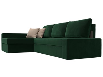 Угловой диван для гостиной Версаль, Зеленый/Бежевый (велюр) в Магадане - предосмотр 2