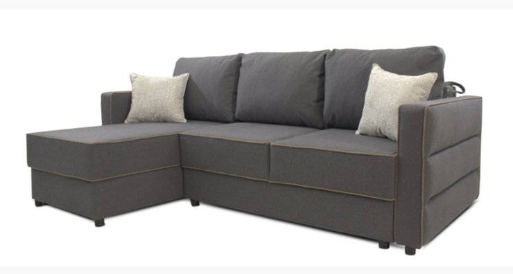 Угловой диван Jordan (Uno grey+Atrium01+Uno cottun) в Магадане - изображение 1