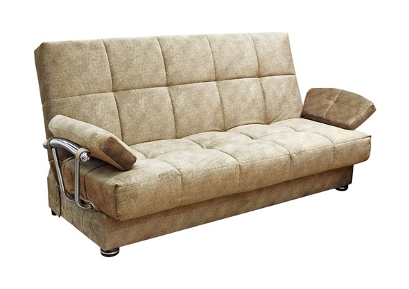Прямой диван Милана 6 БД с хром. подлокотниками, Боннель в Магадане - изображение