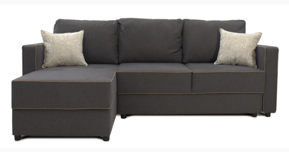 Угловой диван Jordan (Uno grey+Atrium01+Uno cottun) в Магадане - изображение