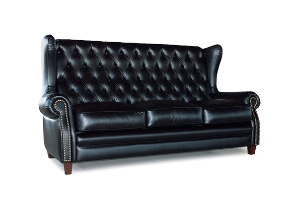 Прямой диван Оливер 3М с каретной стяжкой в Магадане - изображение