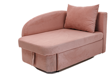 Мягкий диван правый Тедди розовый в Магадане