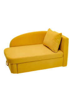 Мягкий диван правый Тедди желтый в Магадане