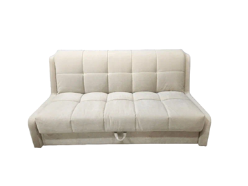 Прямой диван Аккордеон-Кровать 1,55 с каретной утяжкой, клетка (НПБ) в Магадане - предосмотр