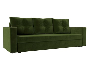 Прямой диван Атланта лайт без стола, Зеленый (микровельвет) в Магадане - предосмотр