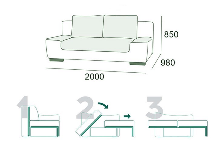 Прямой диван Бостон 3 БД в Магадане - изображение 14