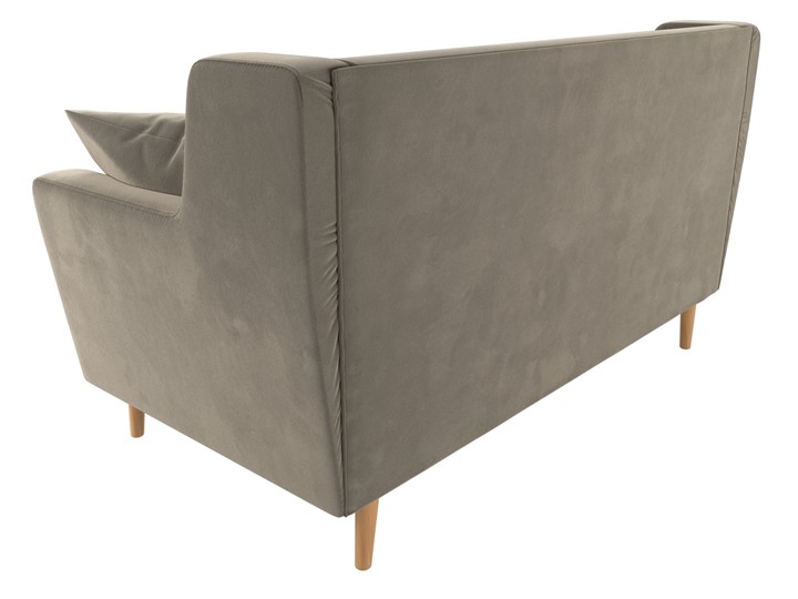 Прямой диван Брайтон 2, Бежевый (микровельвет) в Магадане - изображение 4