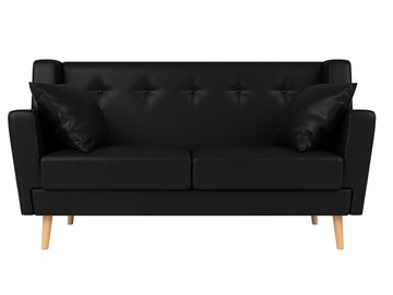 Прямой диван Брайтон 2, Черный (экокожа) в Магадане - предосмотр 1