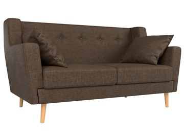 Прямой диван Брайтон 2, Коричневый (рогожка) в Магадане - предосмотр