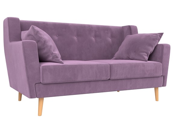 Прямой диван Брайтон 2, Сиреневый (микровельвет) в Магадане - изображение