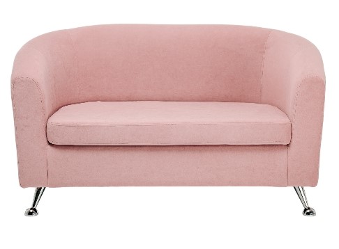 Прямой диван Брамс 2Д розовый в Магадане - изображение