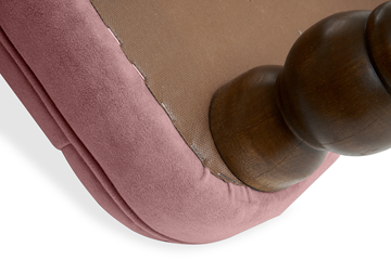 Прямой диван Бриджит розовый ножки коричневые в Магадане - предосмотр 2