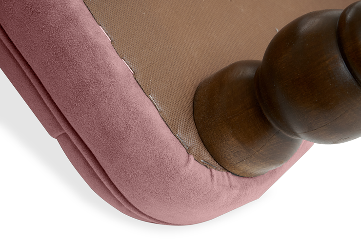 Прямой диван Бриджит розовый ножки коричневые в Магадане - изображение 2