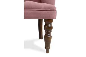 Прямой диван Бриджит розовый ножки коричневые в Магадане - предосмотр 4