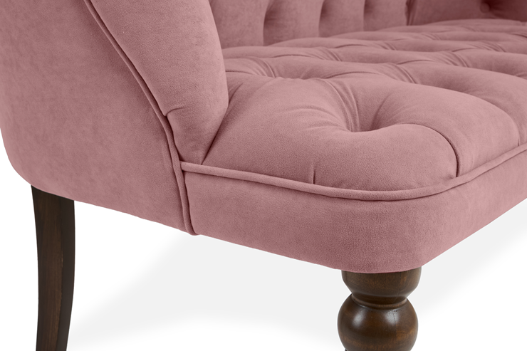Прямой диван Бриджит розовый ножки коричневые в Магадане - изображение 5