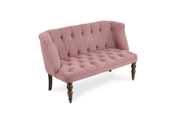 Прямой диван Бриджит розовый ножки коричневые в Магадане - изображение
