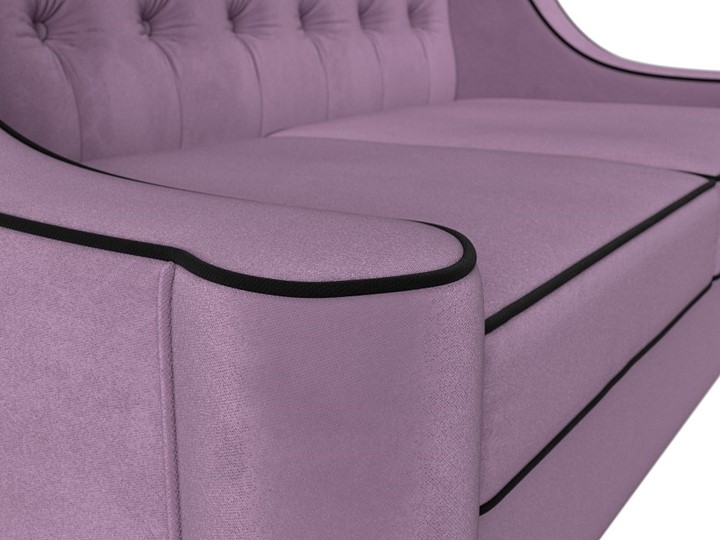 Прямой диван Бронкс, Сиреневый\Коричневый (Микровельвет) в Магадане - изображение 3