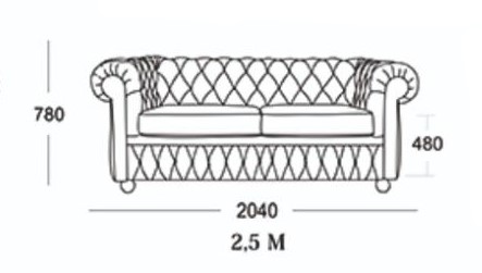 Прямой диван Честер 2,5М (седафлекс) в Магадане - изображение 16