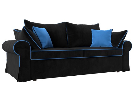 Большой диван Элис, Черный (велюр) в Магадане - изображение