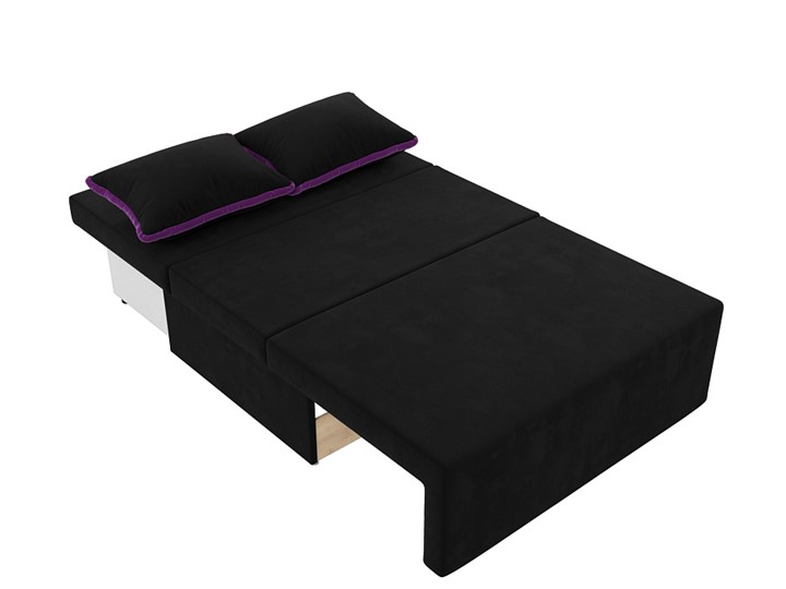 Прямой диван Лагуна, Черный/Фиолетовый (Микровельвет) в Магадане - изображение 3