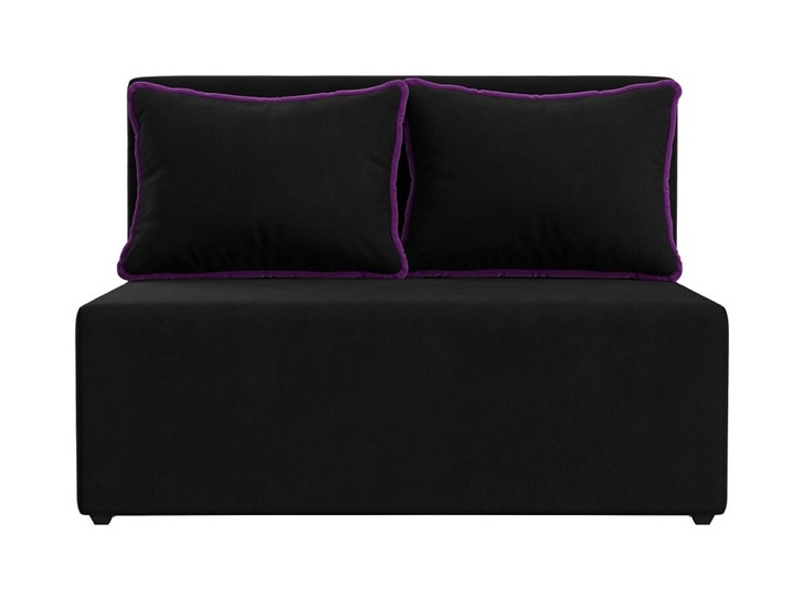 Прямой диван Лагуна, Черный/Фиолетовый (Микровельвет) в Магадане - изображение 4