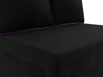 Прямой диван Лагуна, Черный/Фиолетовый (Микровельвет) в Магадане - предосмотр 6