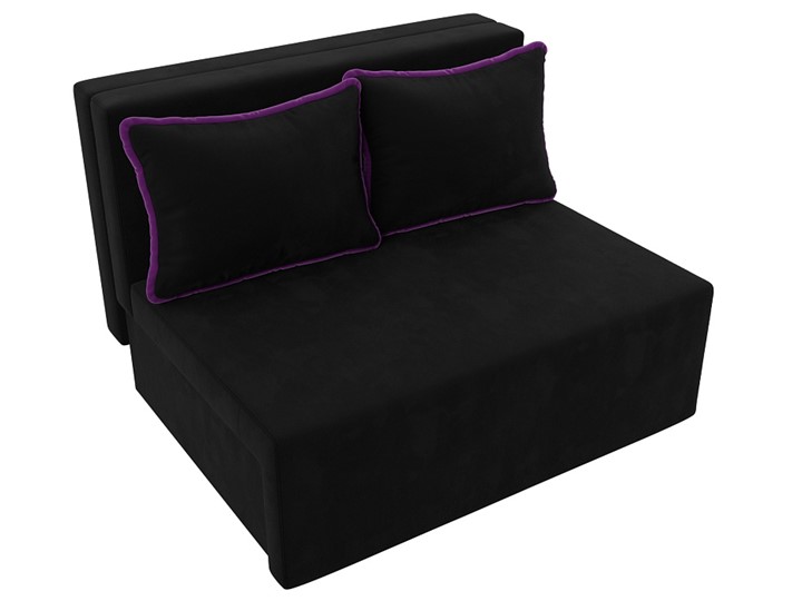 Прямой диван Лагуна, Черный/Фиолетовый (Микровельвет) в Магадане - изображение 7