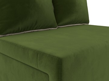 Прямой диван Лагуна, Зеленый/Бежевый (Микровельвет) в Магадане - предосмотр 6
