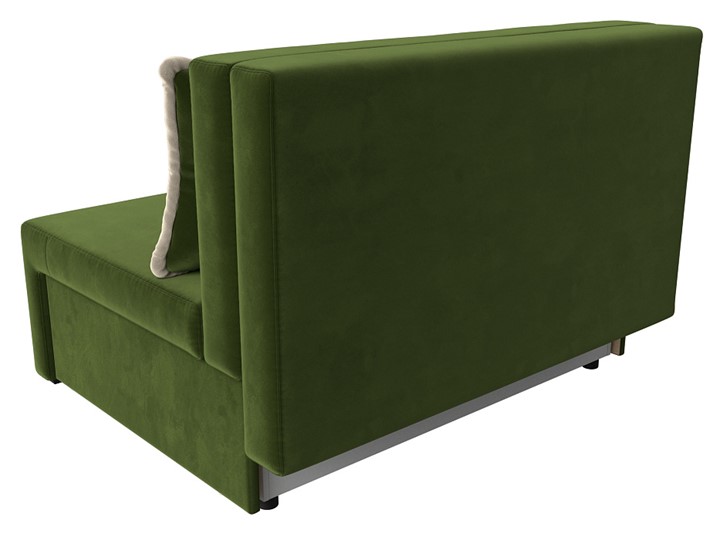 Прямой диван Лагуна, Зеленый/Бежевый (Микровельвет) в Магадане - изображение 8