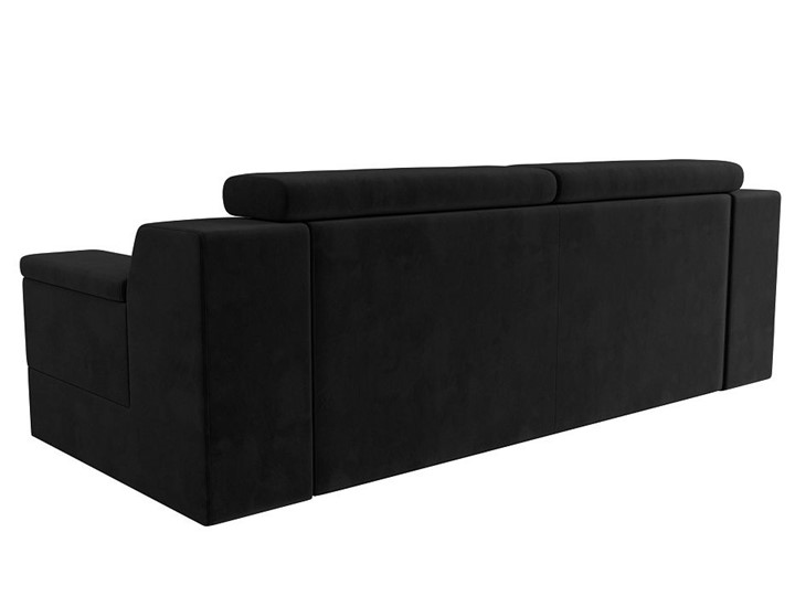 Прямой диван Лига-003 НПБ, Черный (Велюр) в Магадане - изображение 4