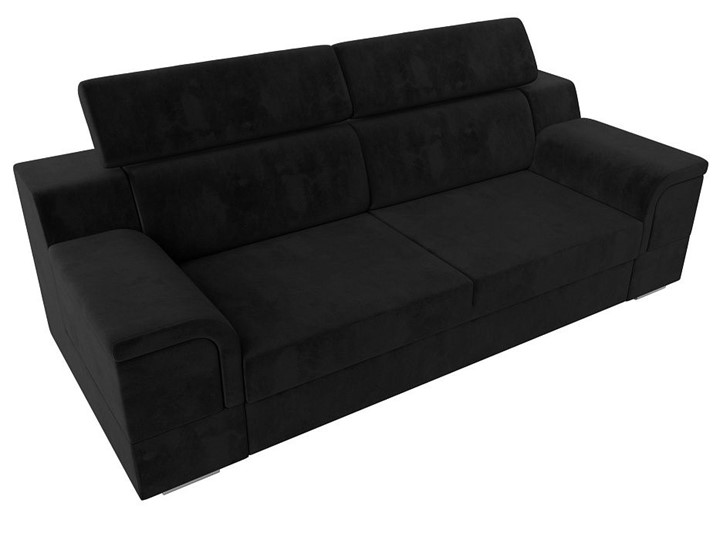 Прямой диван Лига-003 НПБ, Черный (Велюр) в Магадане - изображение 5